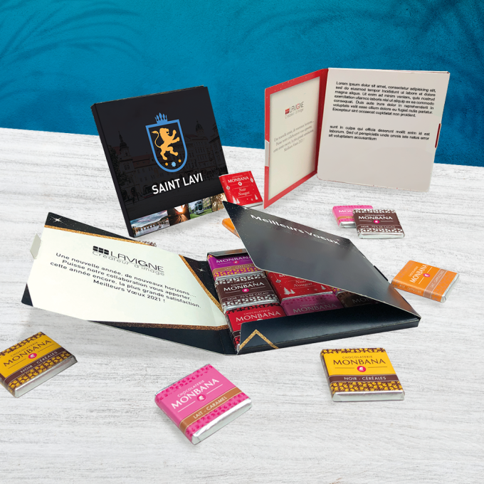 carte de voeux chocolats sans millésime